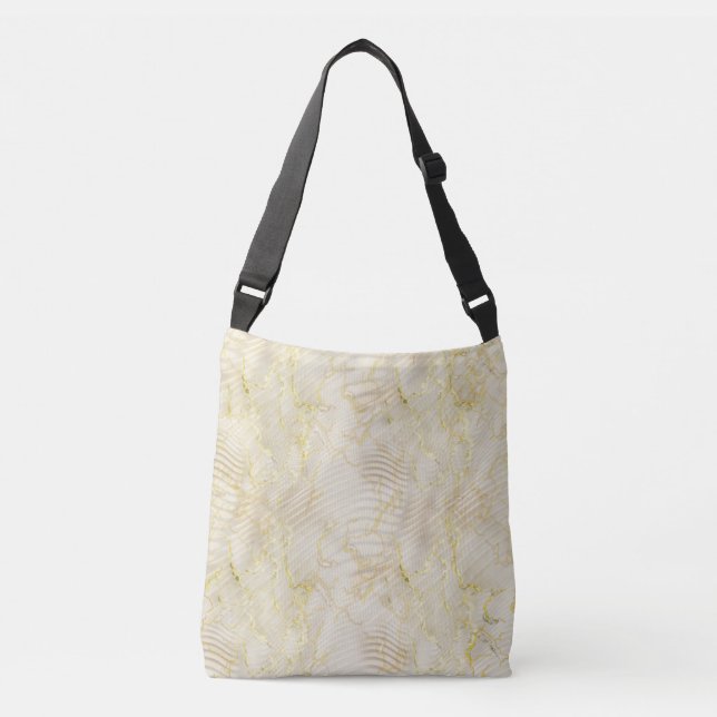 Bolso Cruzado Elegante Crema de manzana y oro (Anverso)