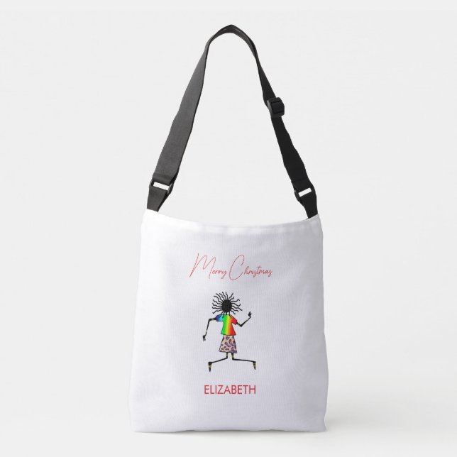 Bolso Cruzado Elegante, dulce Feliz Navidad (Anverso)