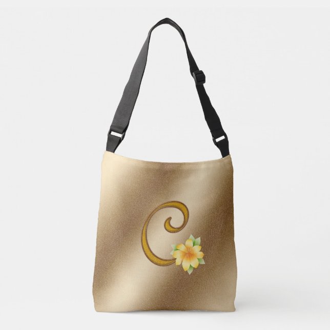 Bolso Cruzado Elegante Floral Gold C (Anverso)