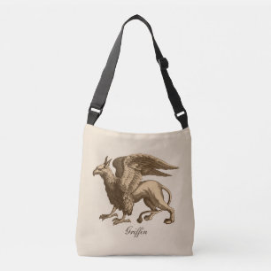 Bolso Cruzado Elegante Griffin Marrón y Beige - Bestia Legendari