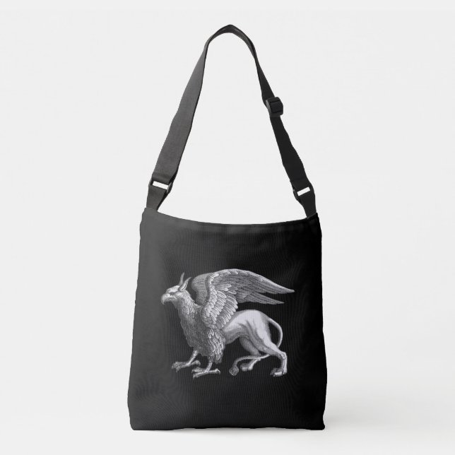 Bolso Cruzado Elegante Gris plateado / Grifo Gris Legendario bes (Anverso)