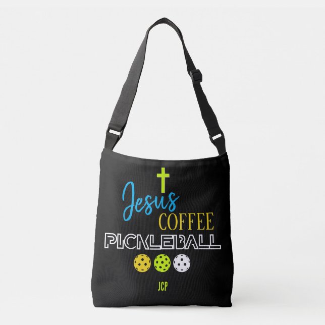 Bolso Cruzado Elegante JESUS Coffee Pickleball (Anverso)