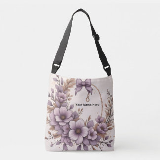 Bolso Cruzado Elegante lazo de floristería de lavanda Coquette p