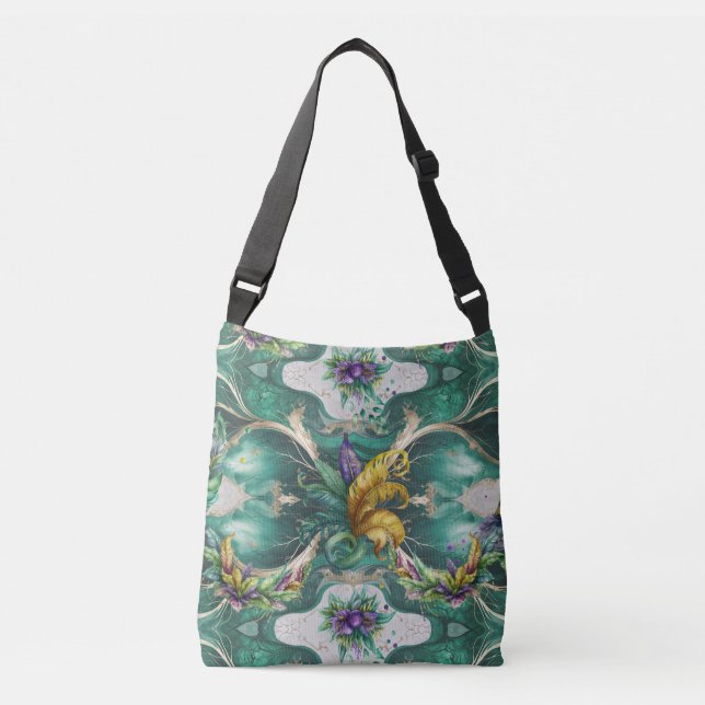 Bolso Cruzado Elegante Mardi Gras decorativa (Anverso)