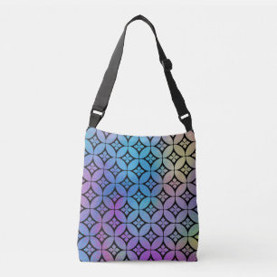 Bolso Cruzado Elegante Patrón de Círculos Florales Abstractos Ab