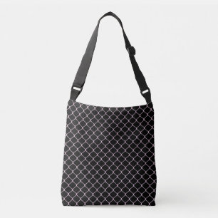 Bolso Cruzado Elegante patrón moderno de cadena de cercas rosas