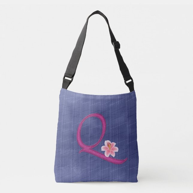 Bolso Cruzado Elegante Q azul (Anverso)