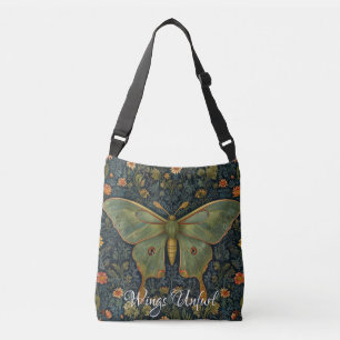 Bolso Cruzado Elegante retro boho Luna moth botánico