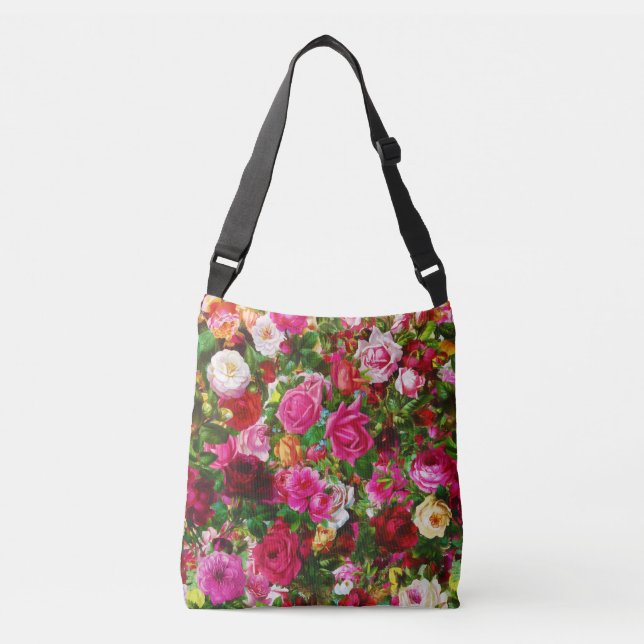 Bolso Cruzado Elegante Rosa floral vintage (Anverso)