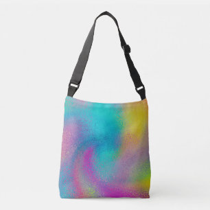 Bolso Cruzado Elegante y colorido arte abstracto de Purpurina ar