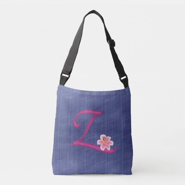 Bolso Cruzado Elegante Z azul (Anverso)