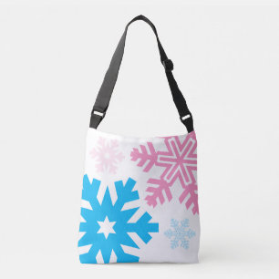 Bolso Cruzado Elegantes copas de nieve rosa y azul