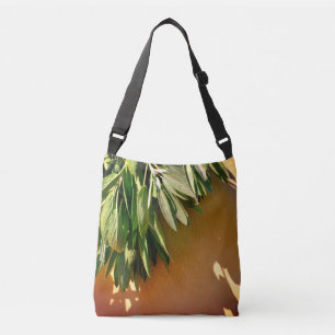 Bolso Cruzado Elegantes hojas botánicas verdes Hierbas recién co