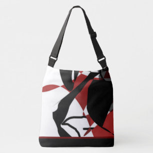 Bolso Cruzado Elementales Fusion-Red, Negro y Blanco