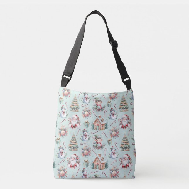 Bolso Cruzado Elementos Navideños Adorables (Anverso)
