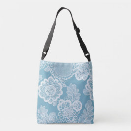 Bolso Cruzado Encaje blanqueador en arte de IA azul