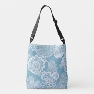 Bolso Cruzado Encaje blanqueador en arte de IA azul