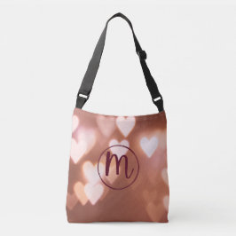 Bolso Cruzado Encantador Monograma de Bokeh de Rubor suave