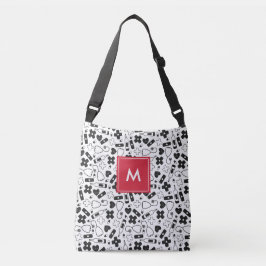 Bolso Cruzado Enfermera Monogramada del patrón médico blanco neg