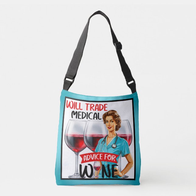 Bolso Cruzado Enfermera Nostalgic Cute de Pinup _ Comerciará por (Anverso)