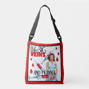 Bolso Cruzado Enfermera Nostálgica Cute Pinup_ Me Gusta Las Vena