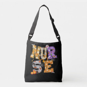 Bolso Cruzado Enfermera regalo de Halloween con bruja de bromist