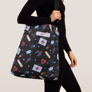 Bolso Cruzado Enfermero RN personalizado Patrón médico Médica