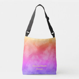 Bolso Cruzado Enfoque y respiración de las nubes rosa y púrpura