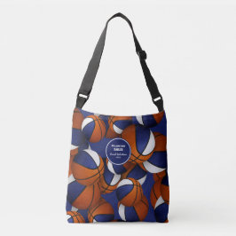 Bolso Cruzado entrenador de baloncesto de colores azul blanco