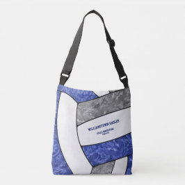 Bolso Cruzado entrenador de voleibol chica de colores gris azul