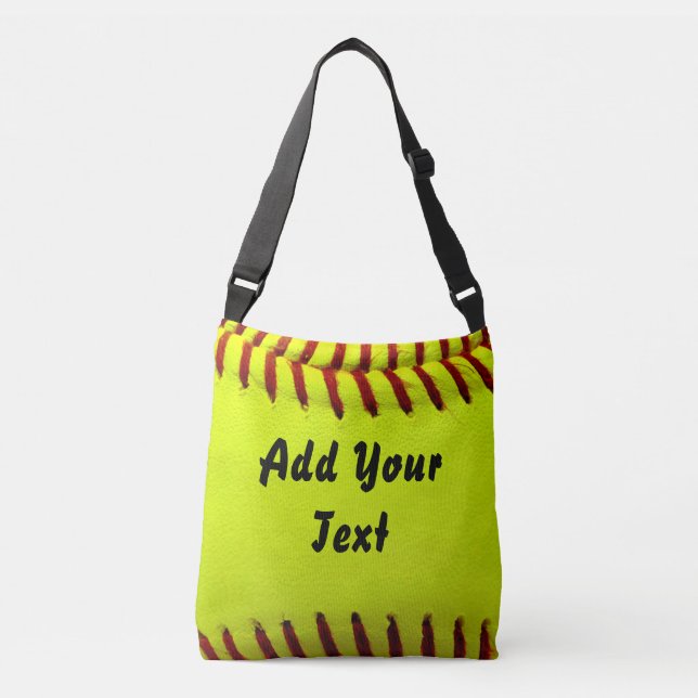Bolso Cruzado Entrenador del equipo deportivo Softball Yellow (Anverso)