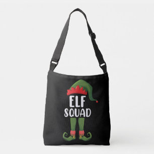 Bolso Cruzado Equipo de Elfos Divertido Familiar Navidad Coincid