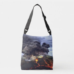Bolso Cruzado Erupción del volcán en la montaña