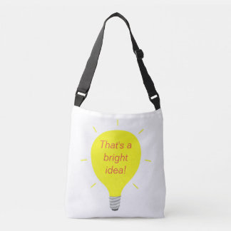 Bolso Cruzado Esa es una idea brillante, bombilla amarilla, bols