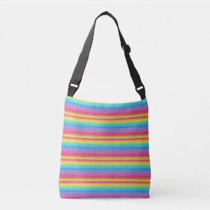 Bolso Cruzado Escalas de sirena arcoiris coloridas