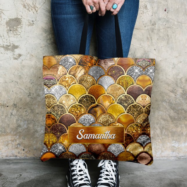 Bolso Cruzado Escalas de sirena de chicles de oro elegantes (Subido por el creador)