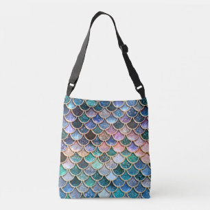 Bolso Cruzado Escalas multicoloras de lujo de la sirena del
