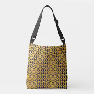 Bolso Cruzado Escamas de Dragón Art Déco - Escamas Azules y Dora