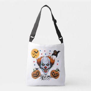 Bolso Cruzado Escena de Halloween de Payaso Espeluznante con Cal