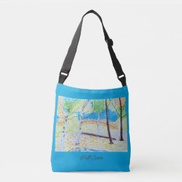 Bolso Cruzado Escena de otoño dibujada