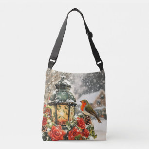 Bolso Cruzado Escena festiva de invierno en Wonderland