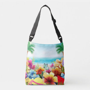 Bolso Cruzado Escenario de playa de verano 2 divertido