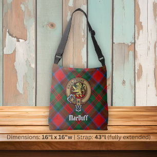 Bolso Cruzado Escudo de Clan MacDuff sobre Tartán