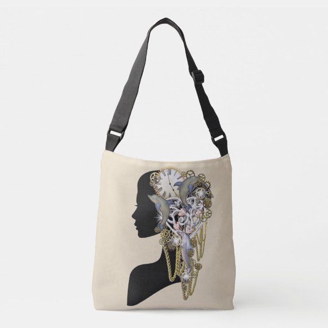 Bolso Cruzado Escultura Steampunk - Art Trendy (Anverso)