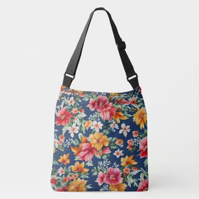 Bolso Cruzado Espectáculo floral brillante de verano en Italia (Anverso)