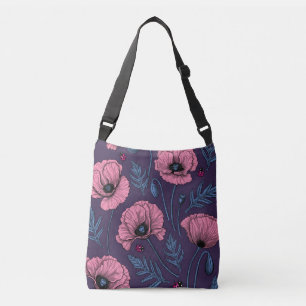 Bolso Cruzado Espías rosadas en violeta oscuro