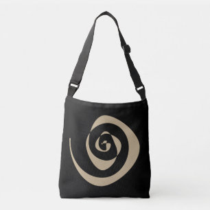 Bolso Cruzado Espiral abstracta arte geométrico moderno