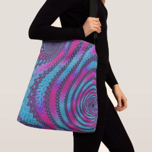 Bolso Cruzado Espiral de magenta y cian