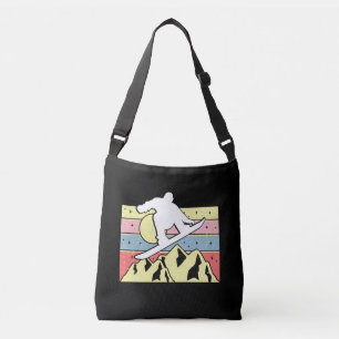 Bolso Cruzado Esquiador de nieve Snowboarding Snowboard Retro