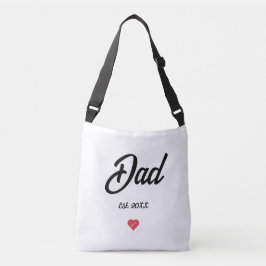 Bolso Cruzado Establecido Papá Corazón Escritura Negra